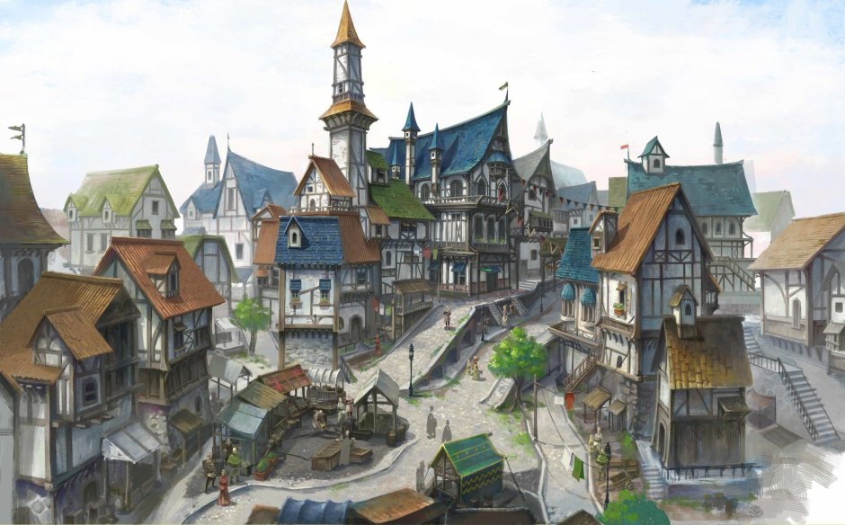 Небольшой средневековый город