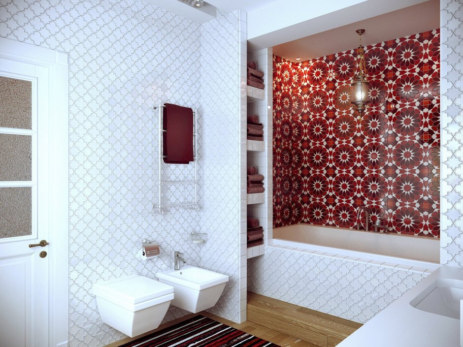 Ванная комната с арабесками