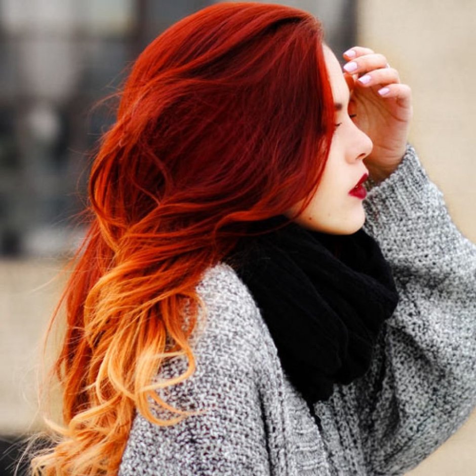 Красно рыжие волосы