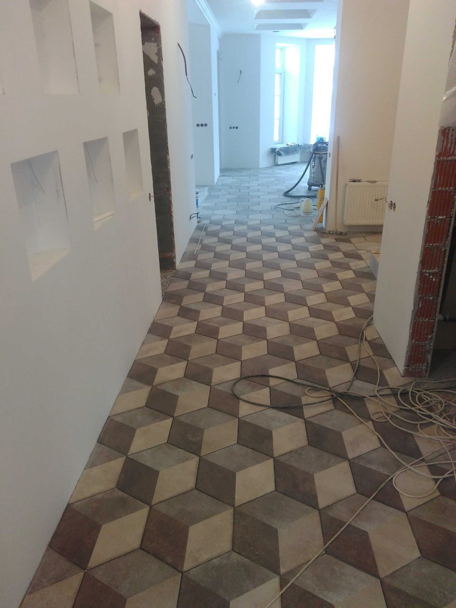 Раскладка плитки в коридоре