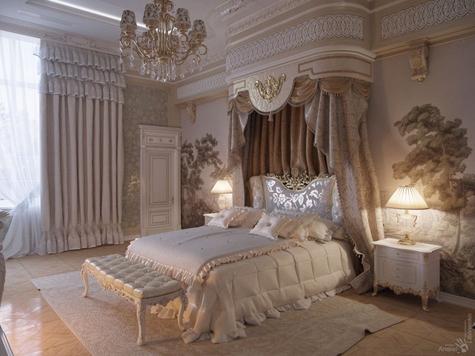 Роскошная спальня в особняке