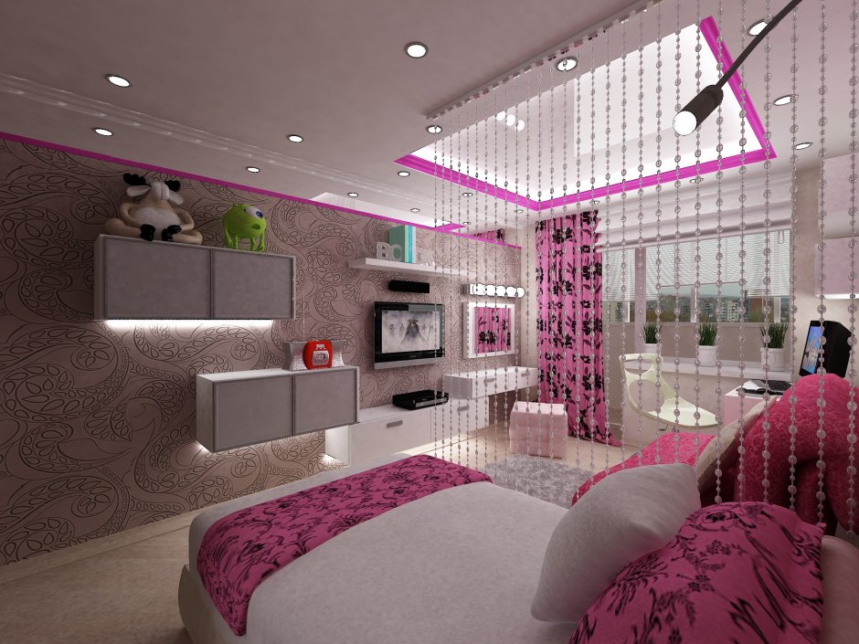 Дизайнерская комната для девочки подростка