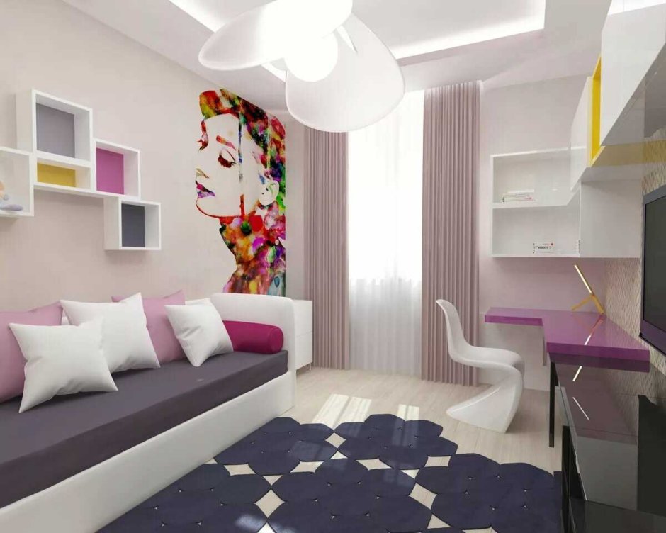 Интерьер комнаты для девочки 12 лет в современном стиле