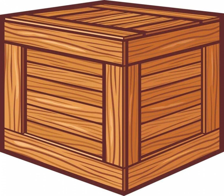 Деревянный ящик нарисованный
