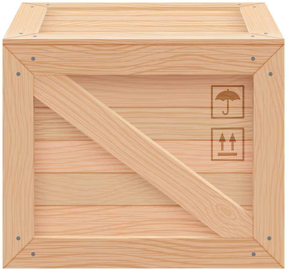 Деревянный ящик без фона