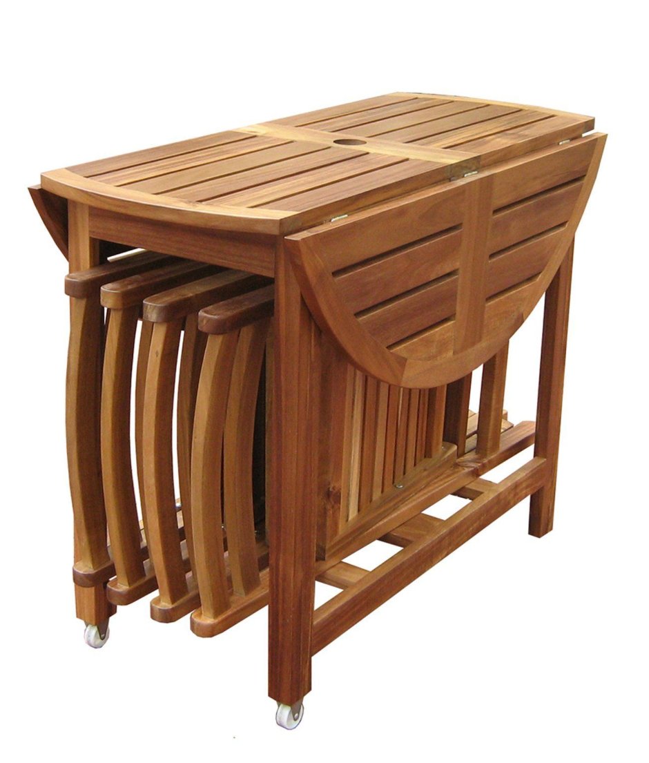 Раскладной стол из дерева