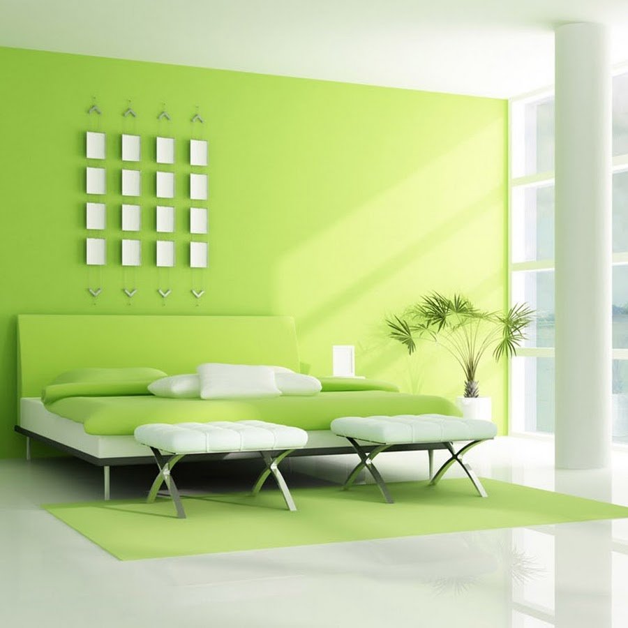 Корпусная мебель зеленый фон