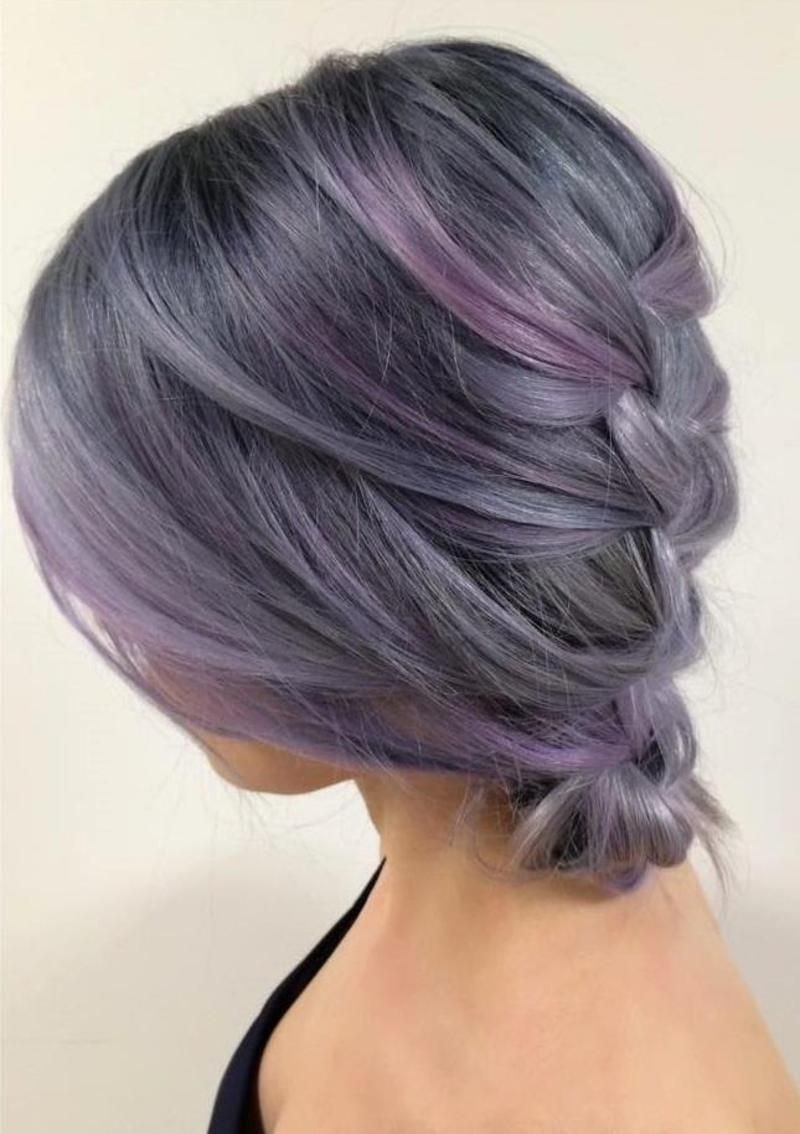 Пепельно фиолетовые волосы