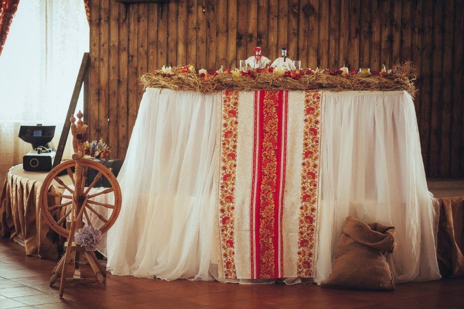 Оформление свадьбы в русском народном стиле