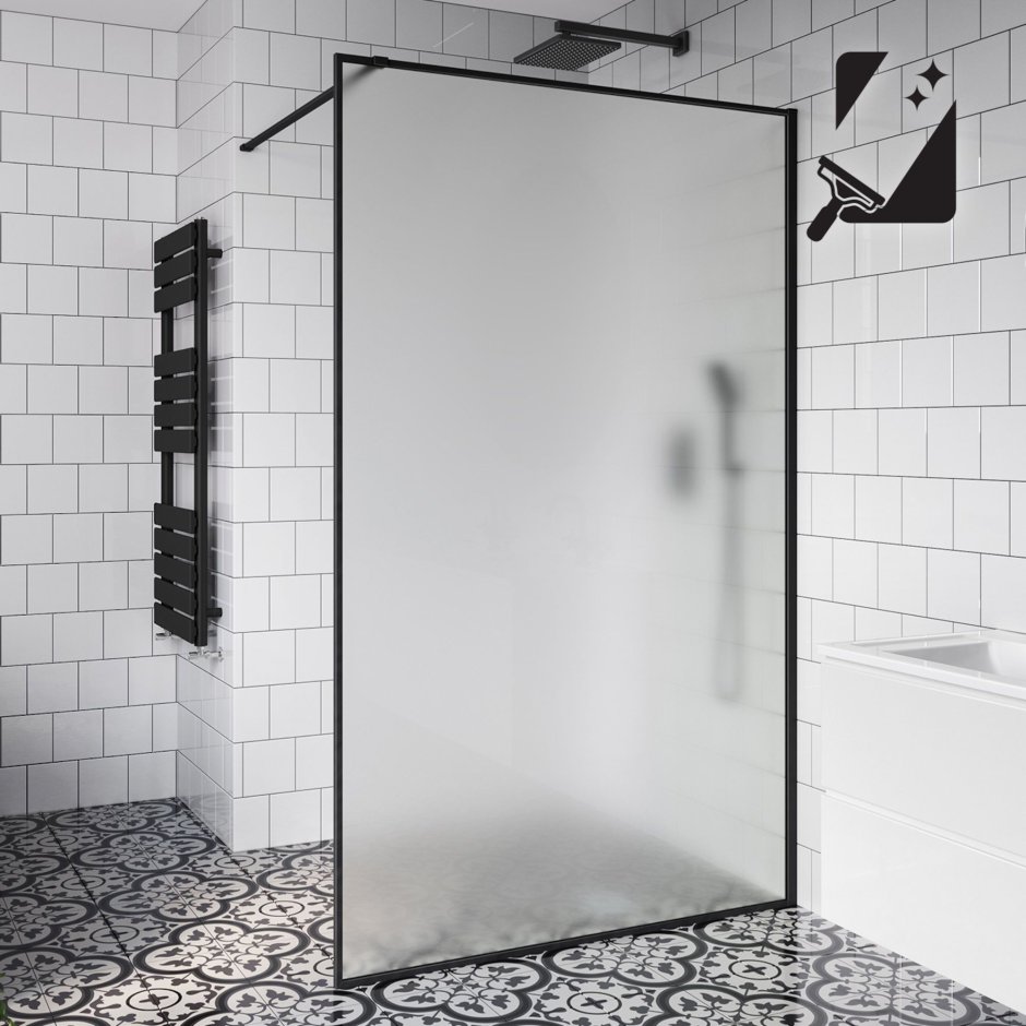 Душевая перегородка 601 70 см стационарная Oporto Shower матовое стекло
