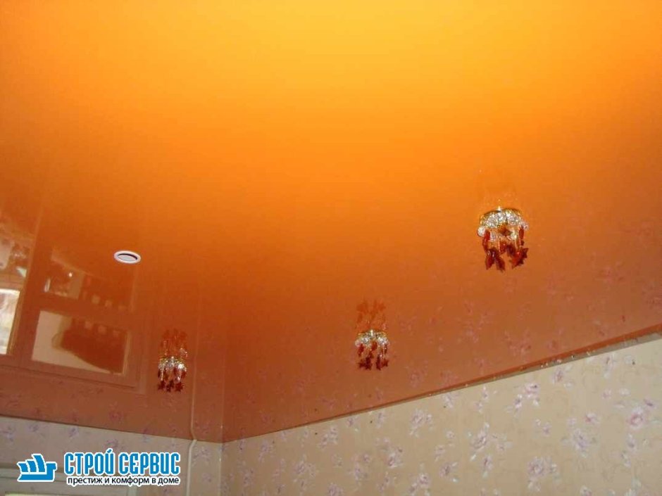 Обои под оранжевый потолок