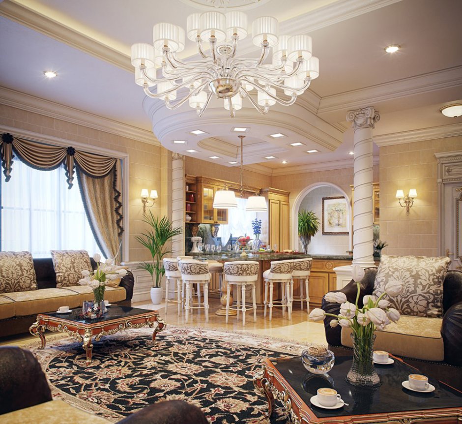 Luxury Mansion Interior гостиная