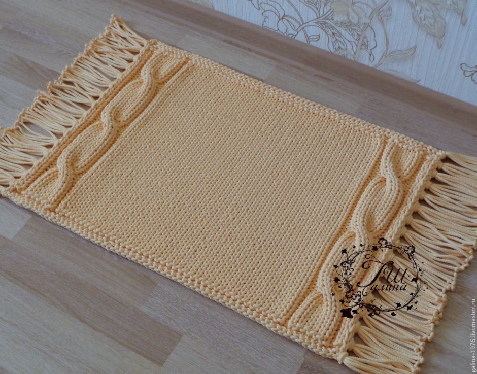 Вязание ковриков спицами