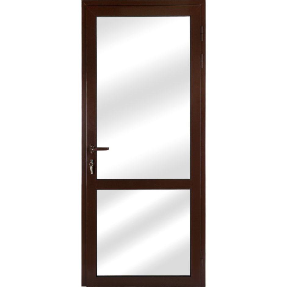 Балконная дверь коричневая