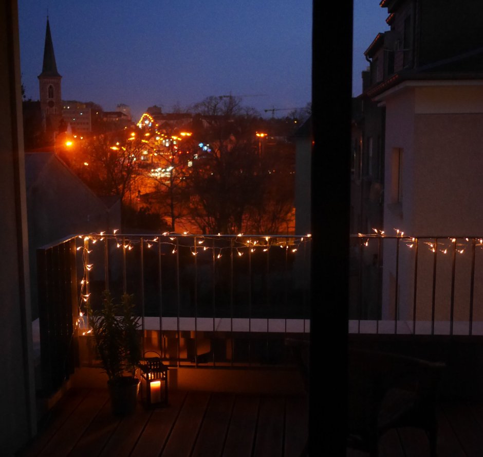 Вид с окна ночью