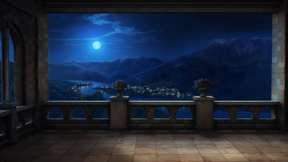 Ночной вид с балкона дворца
