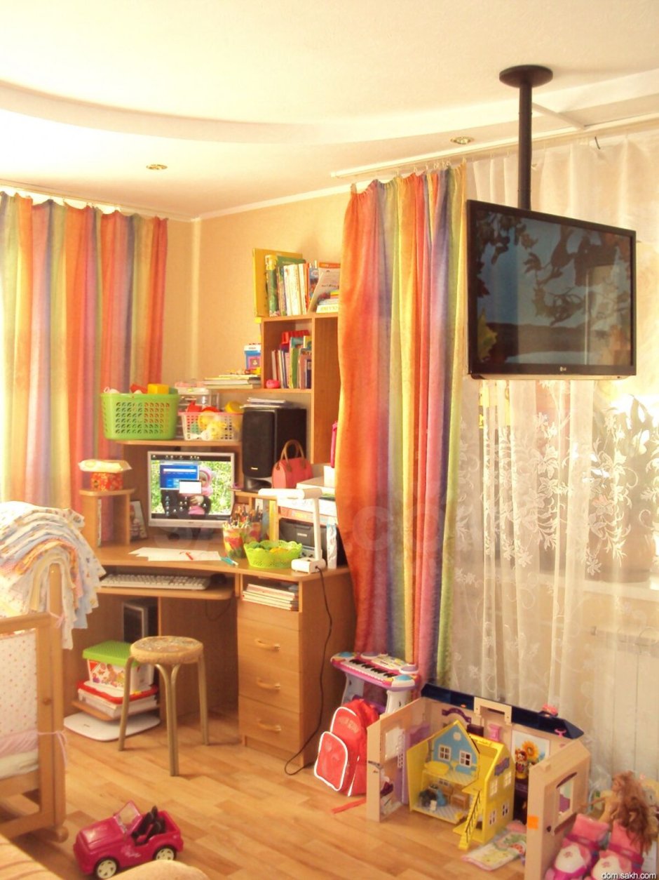 Детская зона в однокомнатной квартире
