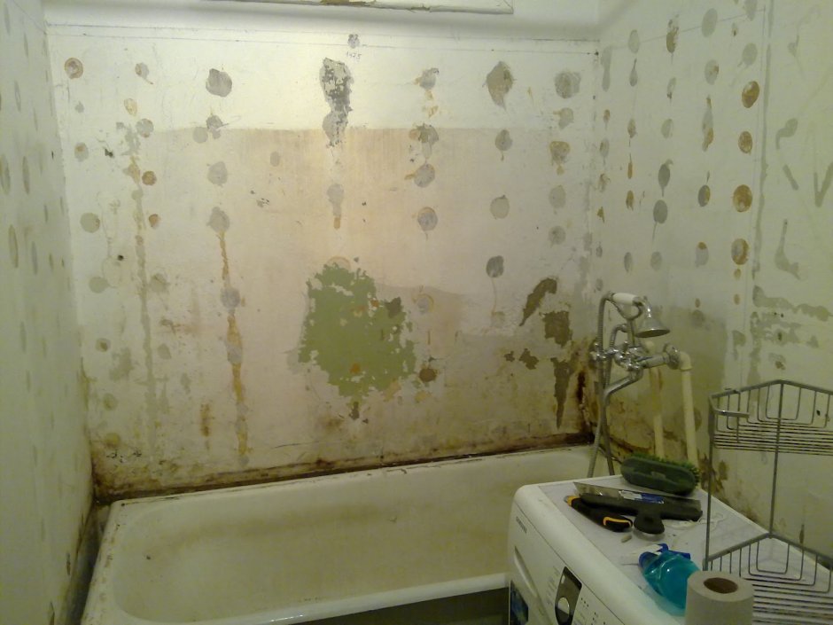 Старая ванная комната без ремонта