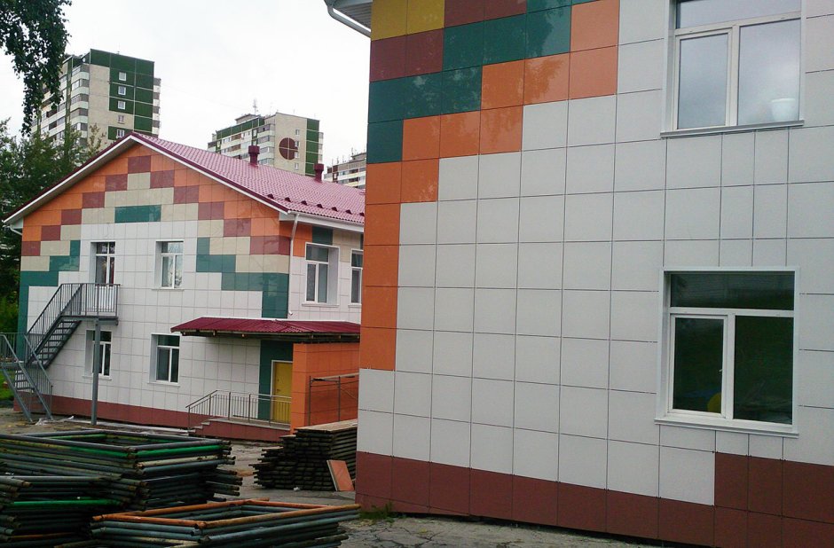 Вентилируемый фасад детского сада