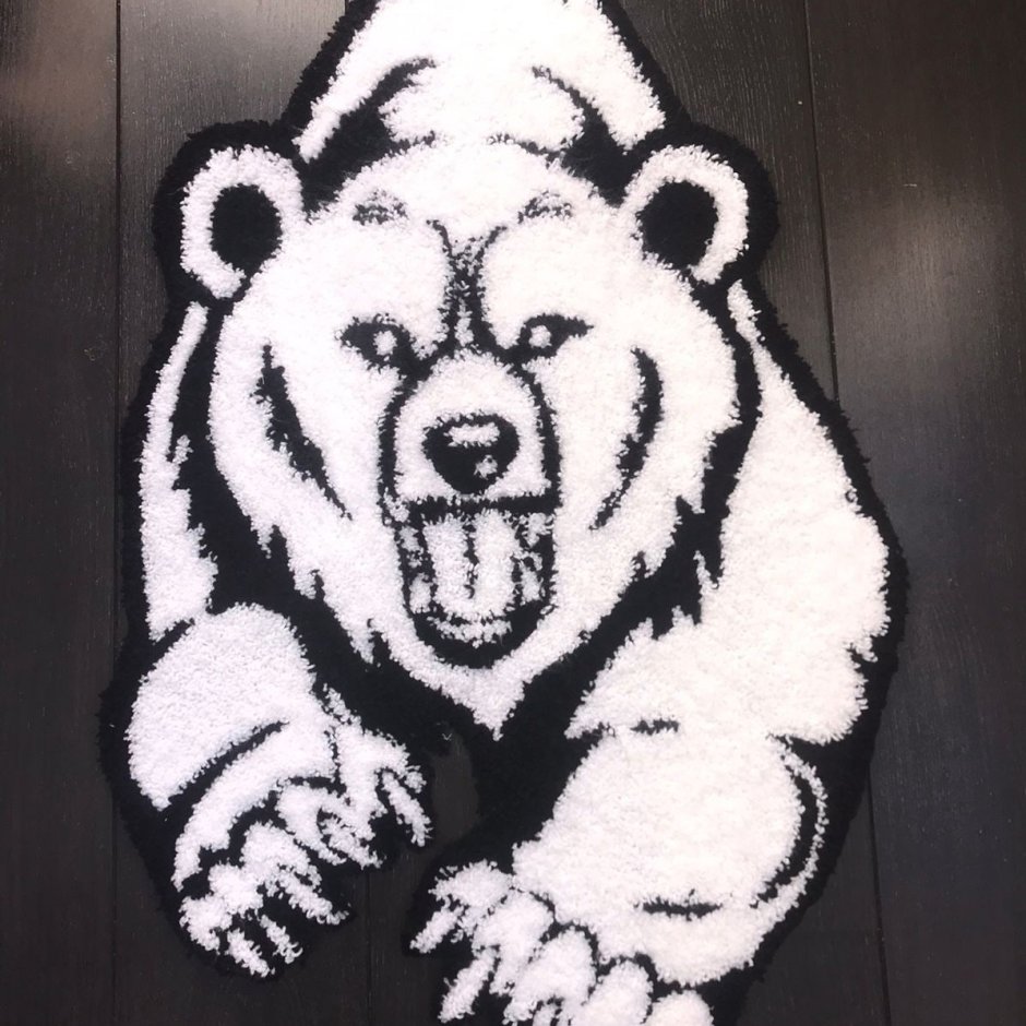 Дизайны ковров ручной работы с медведем