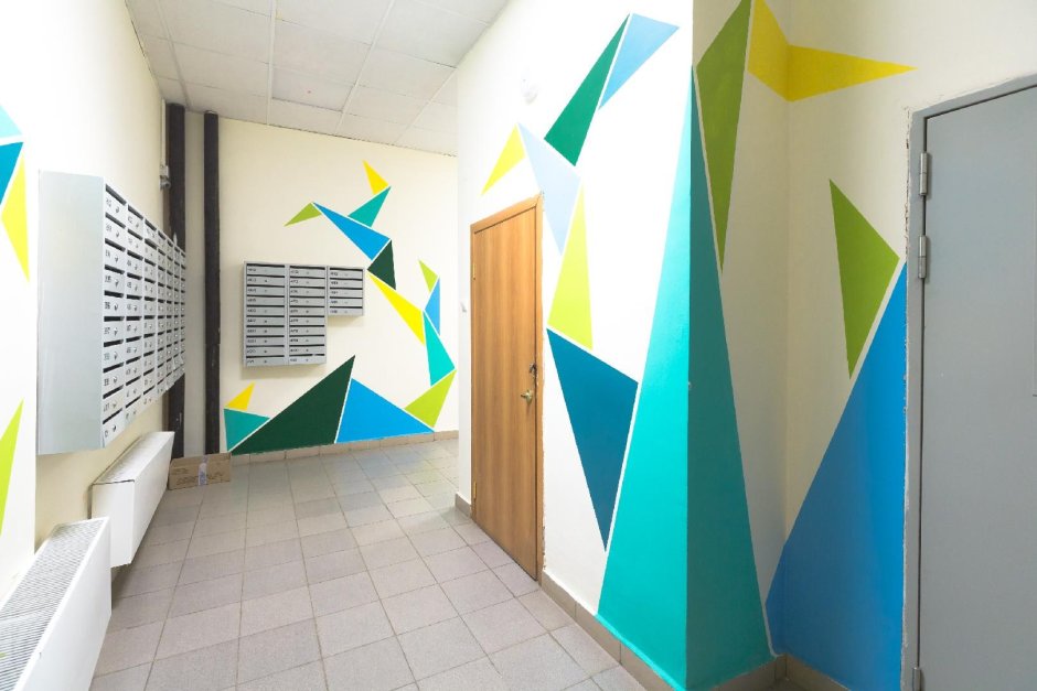 Покраска стен в школе дизайн