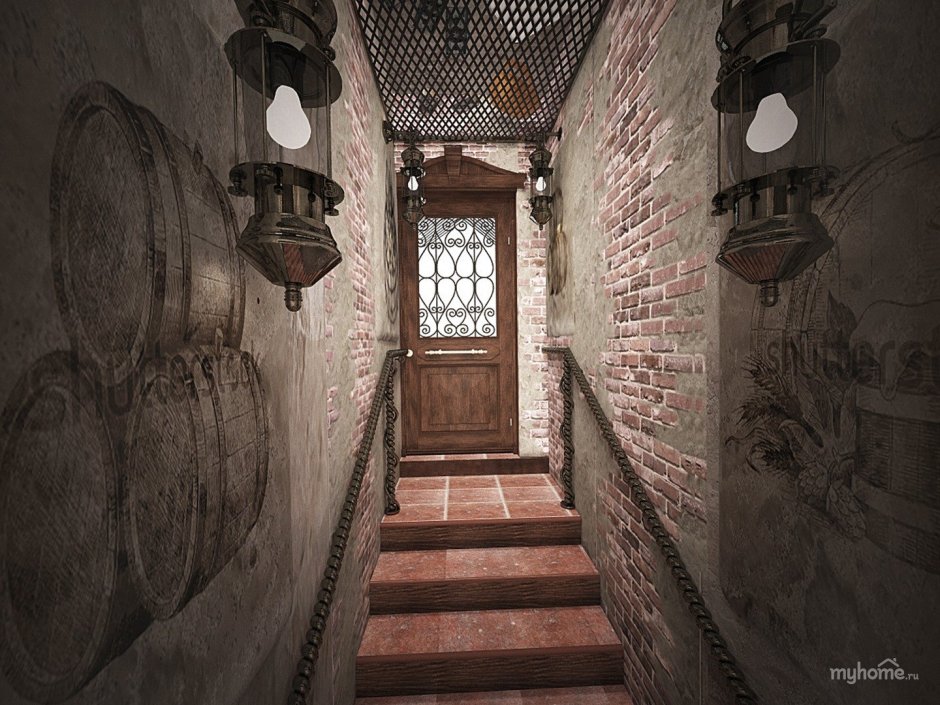 Замковый интерьер коридора