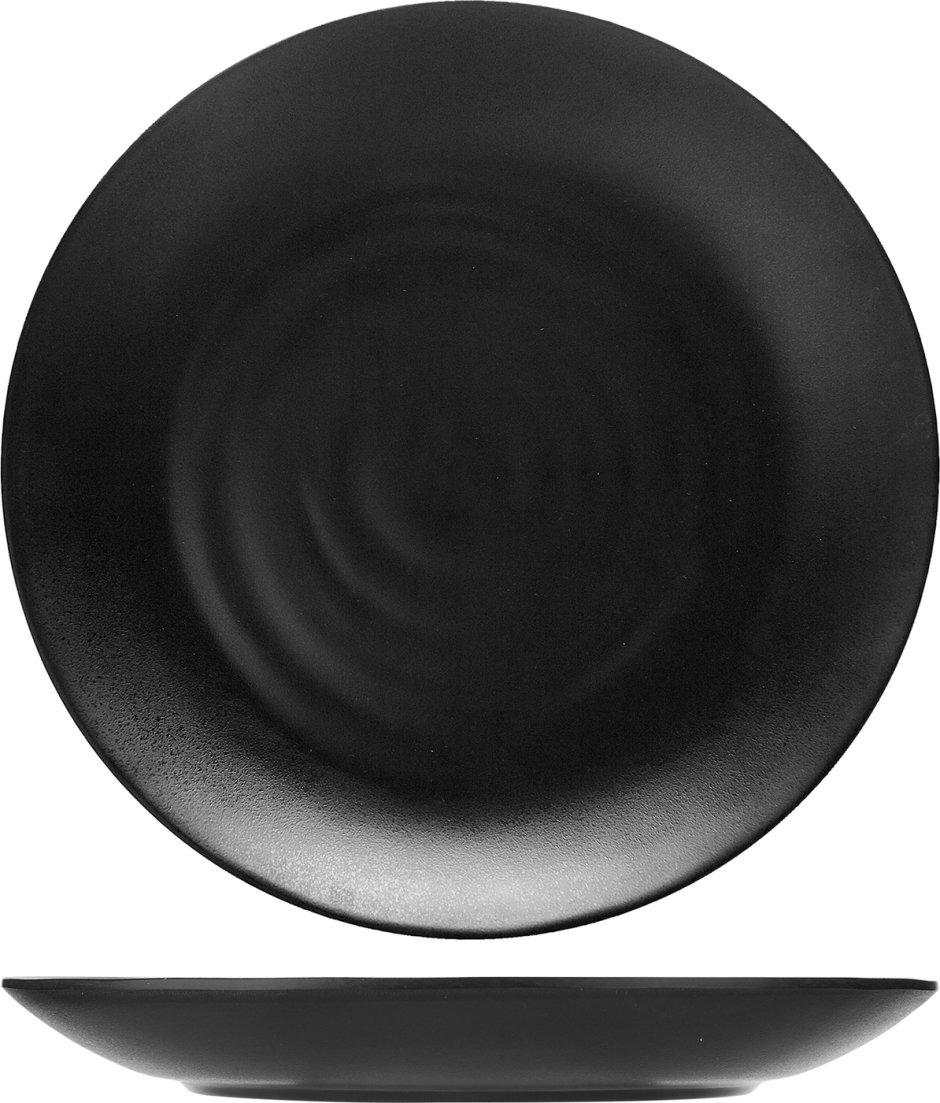 Чёрные пластмассовые тарелки
