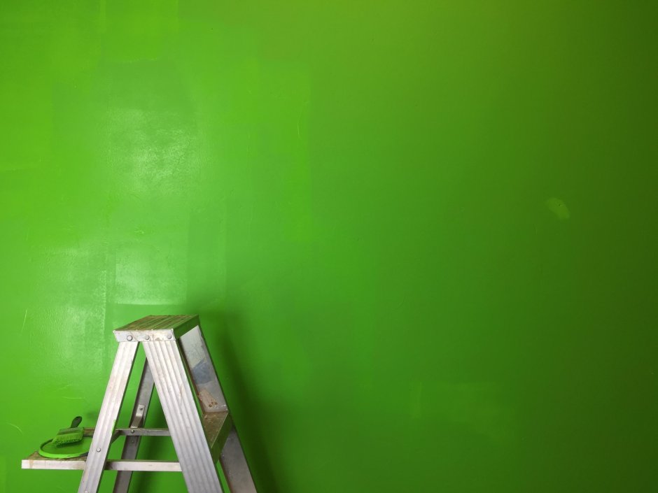 Ярко зеленая краска для стен