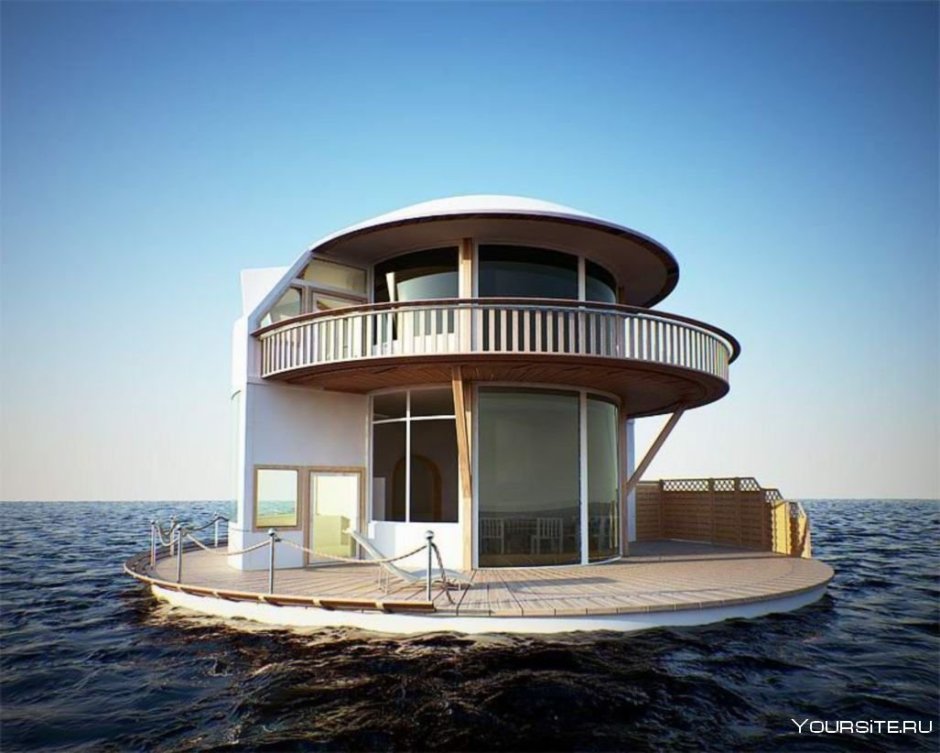 Двухэтажный дом на воде