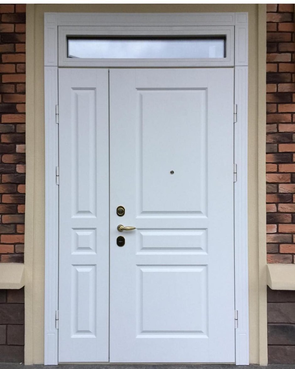 Дверь с фрамугой входная металлическая