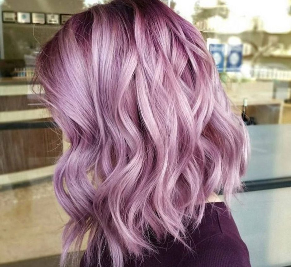 Розово-фиолетовый цвет волос