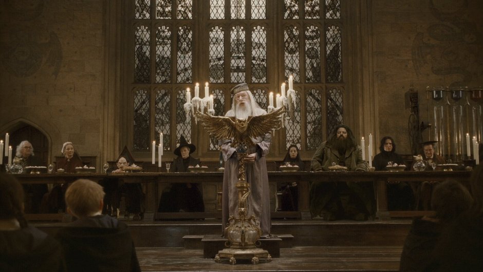 Гарри Поттер профессор Дамблдор в главном зале