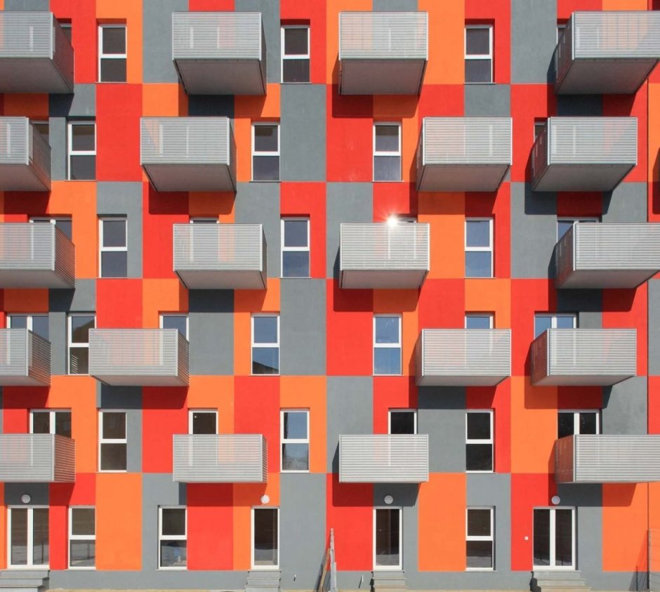 Цветные фасады многоэтажек