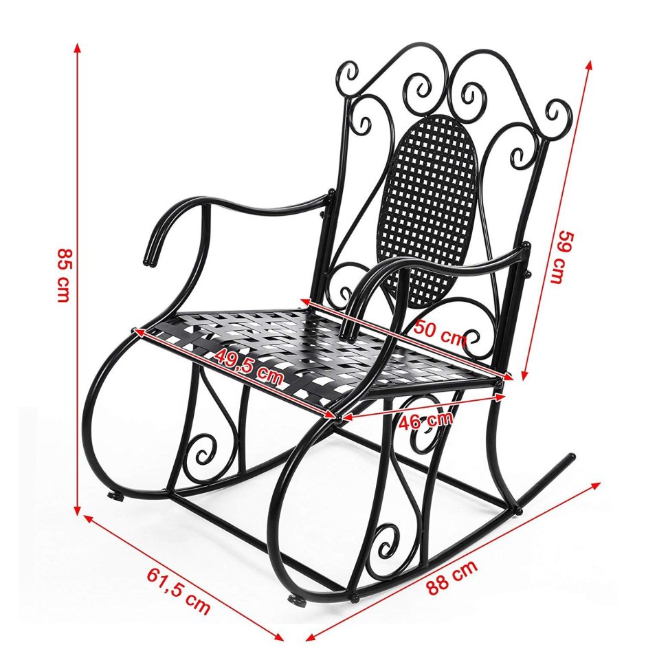 Кресло качалка из металлопрофиля чертеж